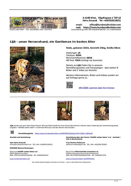 Anderer Tierschutzorgas.